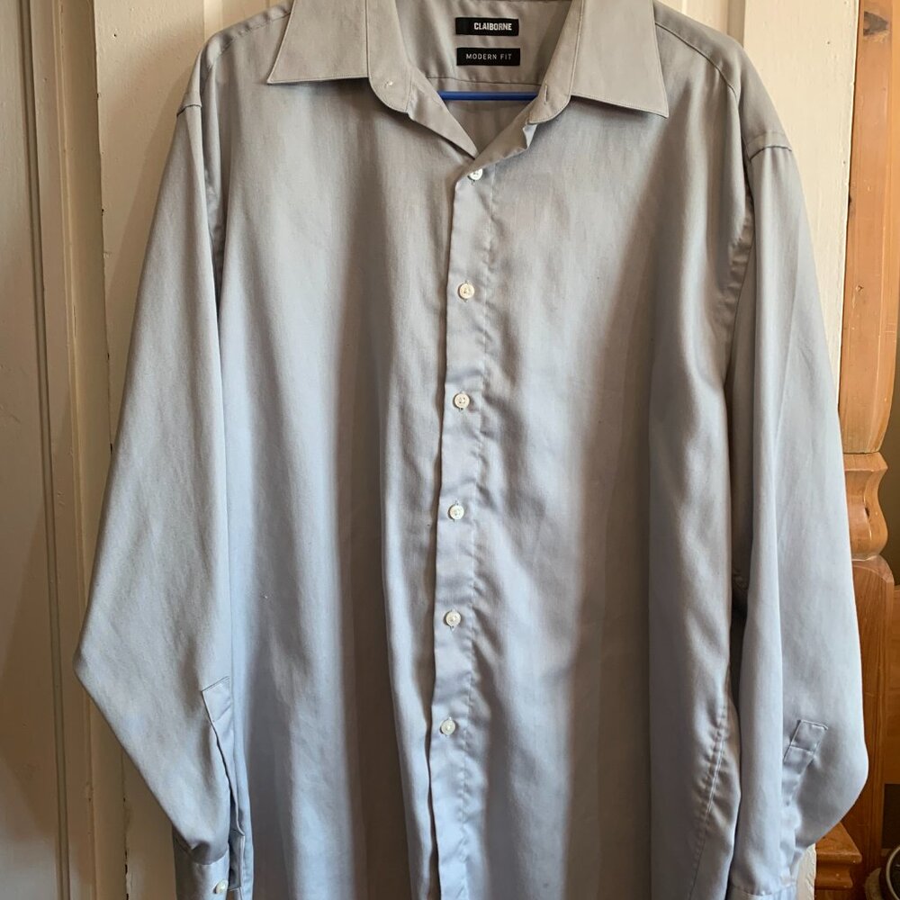 Men's Claiborne XL gray button up shirt
